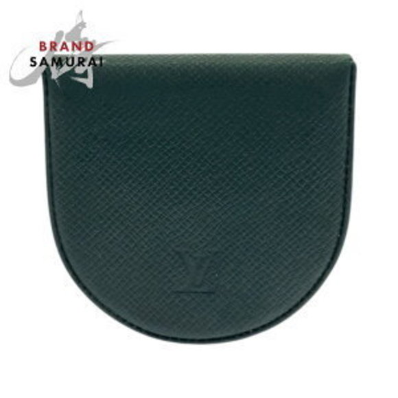 Louis Vuitton Taiga Porte Monnaie Cubette Epi Leather green leather coin - Picture 1 of 9